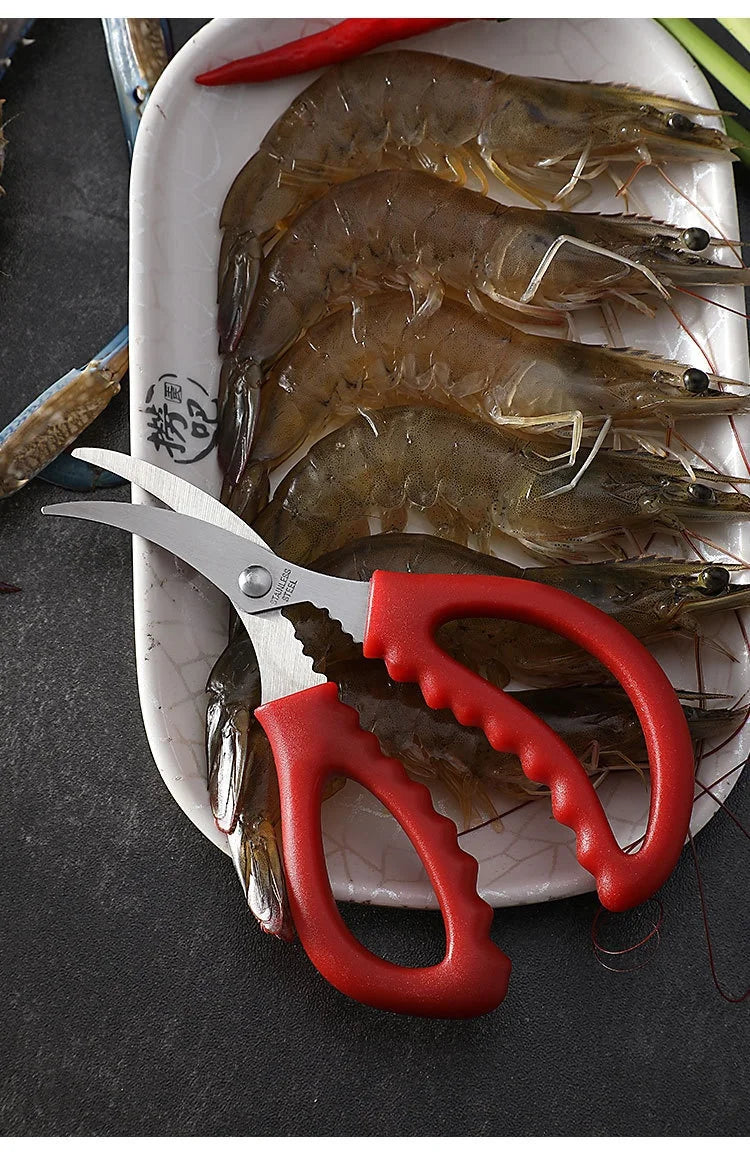Kitchen Scissors Shrimp Peeler Seafood Elbow Food Lobster Cut Crab Line Seafood Tools