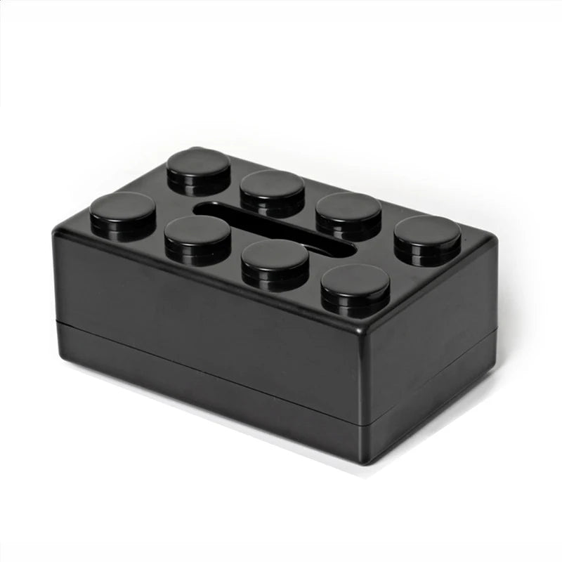Building Blocks Tissue Box Punch-free Wall-mounted Creative Tissue Box With Spring Home Office Bathroom Waterproof Tissue Box