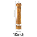 4"6"8"10" Manual Pepper Mills Salt And Pepper Grinder With Adjustable Ceramic Spice Wood Pepper Grinder Handheld Herb Seasoning