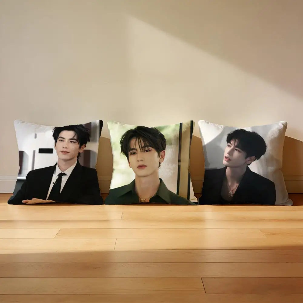 Cool Actor Zhang Linghe Cushion Cover Short plush pillowcase for bed sofa car，washable