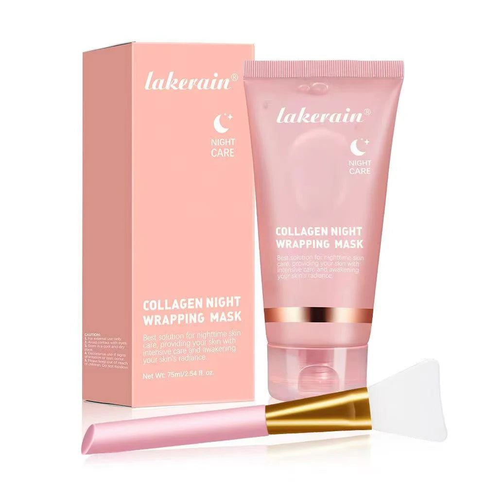 Overnight Wrapping Peel Off Facial Mask Set Hydrolyzed Collagen Night Wrapping Mask Deeply Hydrates Night Care Mask Skin Care
