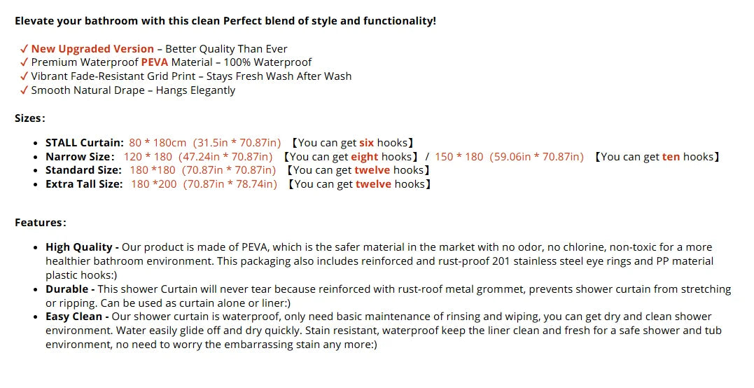 1pc Minimalist Black Shower Curtains, Basic soild-color waterproof bathroom accessories