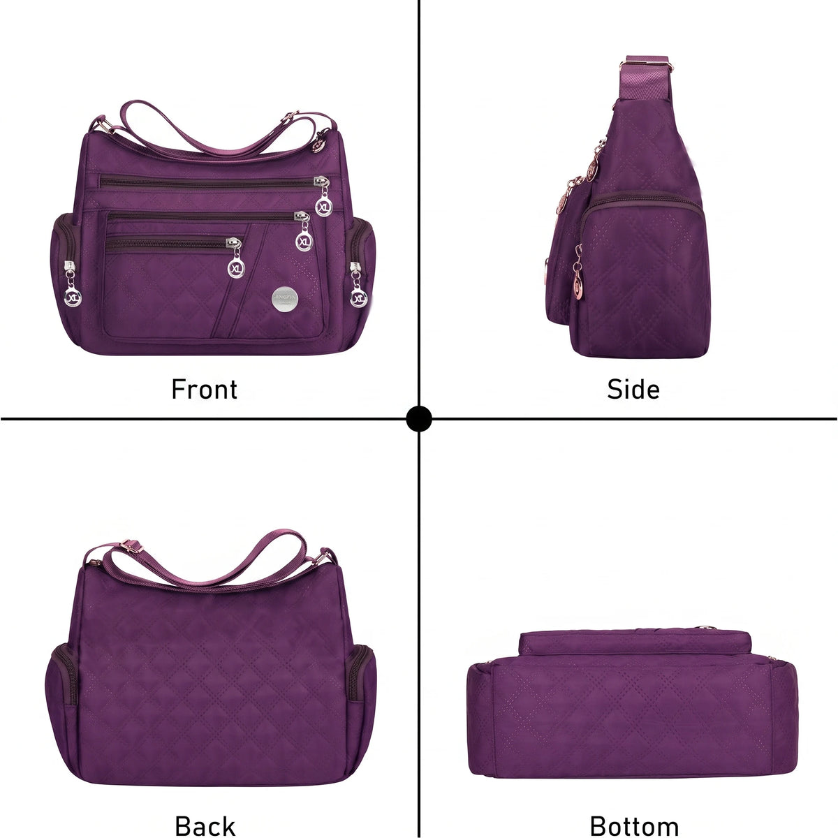 Pomelo Best Quilted Nylon Women Crossbody Shoulder Bag Multi