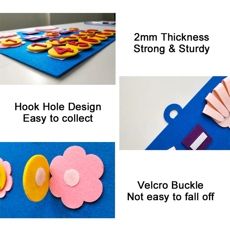 Toddler Montessori Toys Felt Finger Numbers Math Toy Children