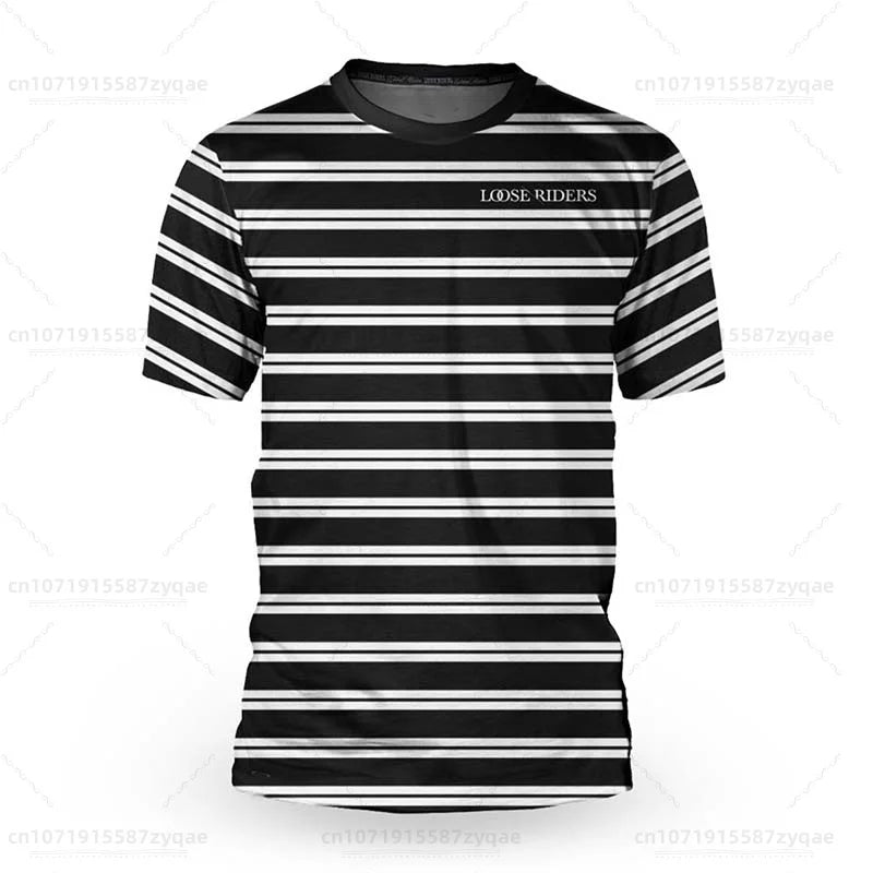 Men's Loose Rider Short Sleeve Jersey BMX MTB Mountain Bike Shirt Cross Country DH Motorcycle Sweatshirt Motochross Jersey