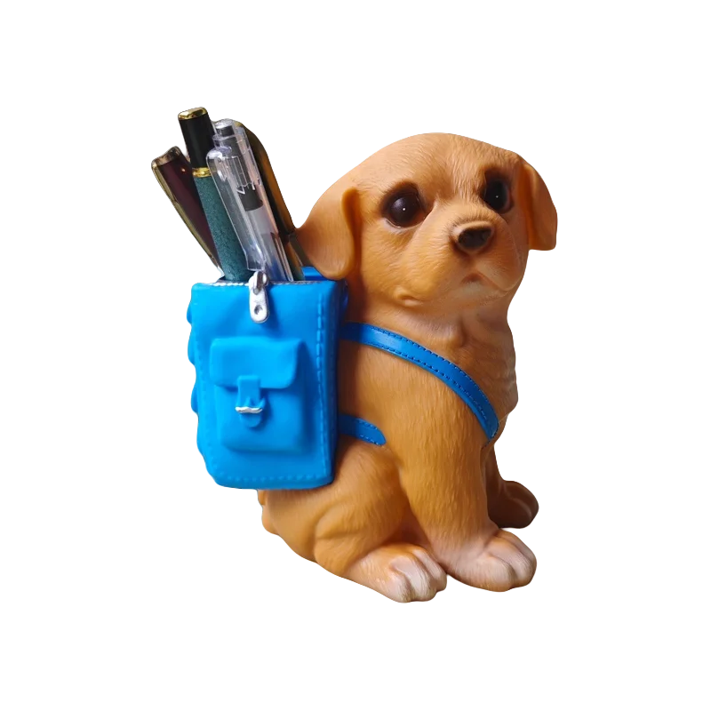Cute Dog Pen Holder & Money Bank - Multifunctional Kawaii Desk Organizer for Office School Stationery Storage Decor
