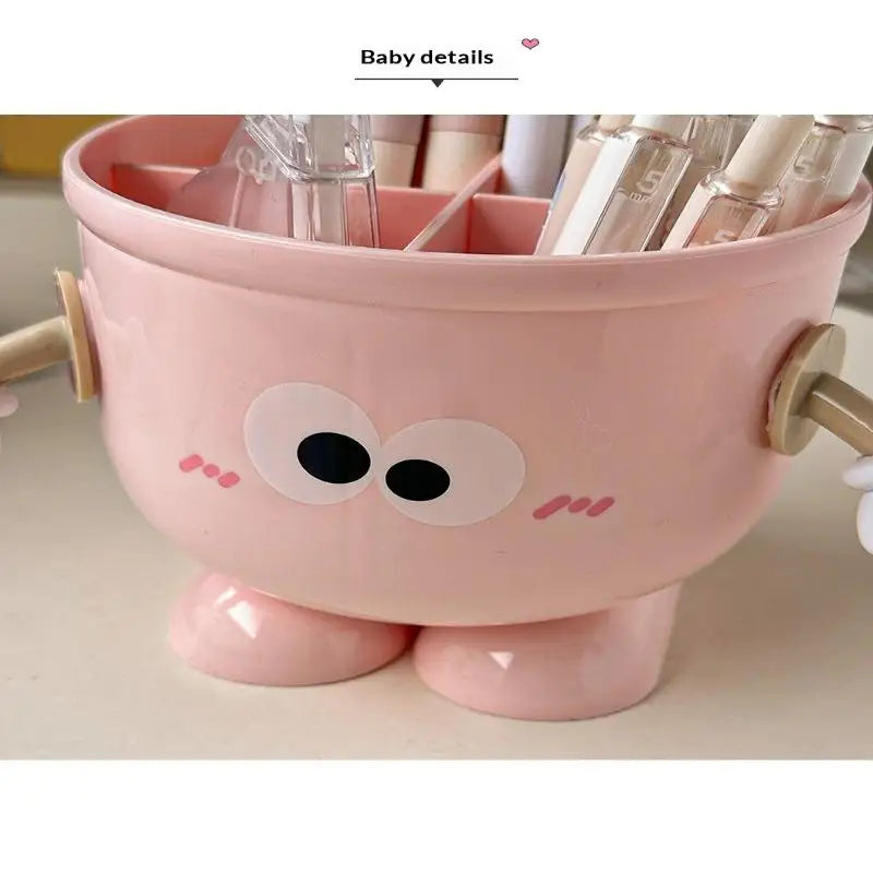Creative Big Eyes Pencil Holder With Hook Table Stationery Storage Box Pen Holder Rack Student Children Girls Desk Organizer