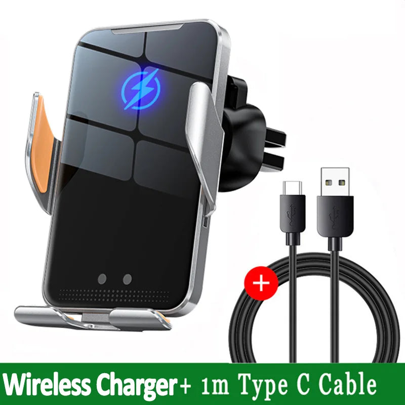 Car Wireless Charger Magnetic Auto Car Mount Phone Holder For iPhone 17 16 15 14 13 12 Samsung Infrared Induction Fast Charging
