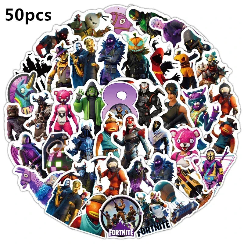 Fortnite Balloons Shooting Game Ballons Boy Girl Happy Birthday Banner Party Decoration Alpaca Llama Tableware Cake Topper Toy