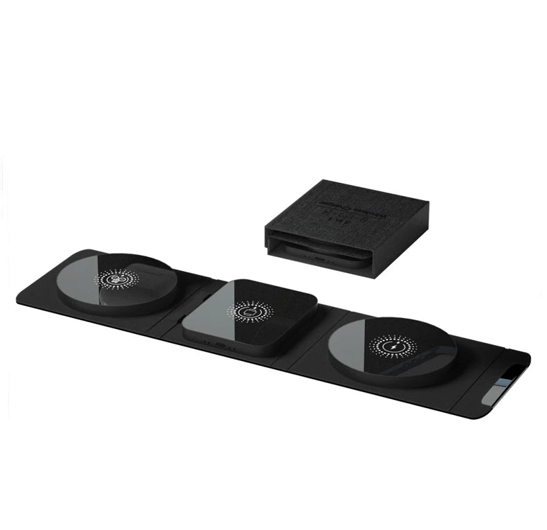 3 In 1 Magnetic Wireless Charger 30W Fast Charging Station Pad Foldable Phone Chargers Stand for iPhone 16-12 IWatch 8 7