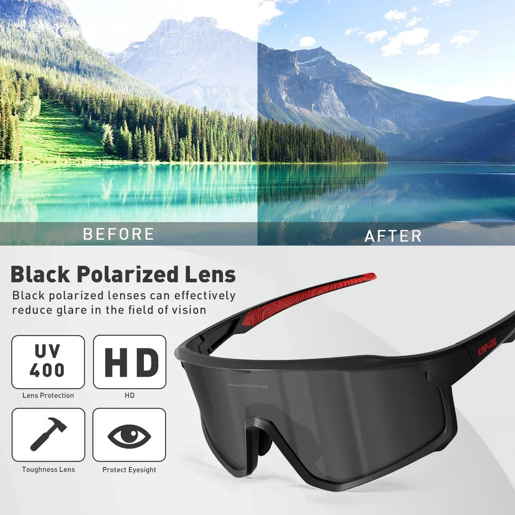 Kapvoe UV400 Cycling Detachable Glasses on Sale Hiking Eyewear
