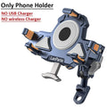Metal Shockproof Motorcycle Phone Holder 4 Vibration Dampener 15W Wireless Charger Fast Charging Motorbike Bicycle Bike Stand