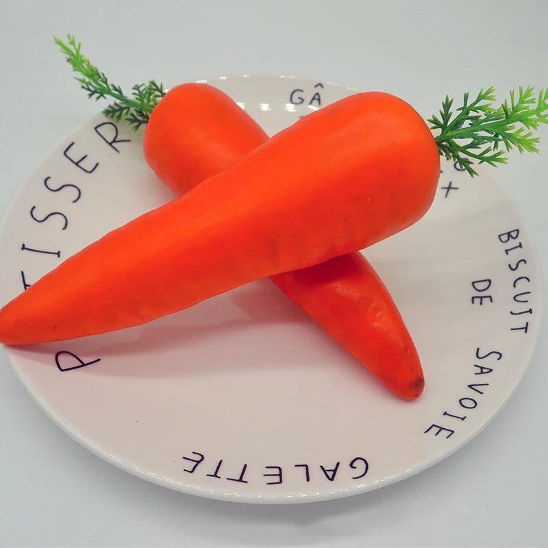 1Pc Simulation Radish Carrot Vegetable Model Early Learning Props Decoration Fruit Ornaments Toys