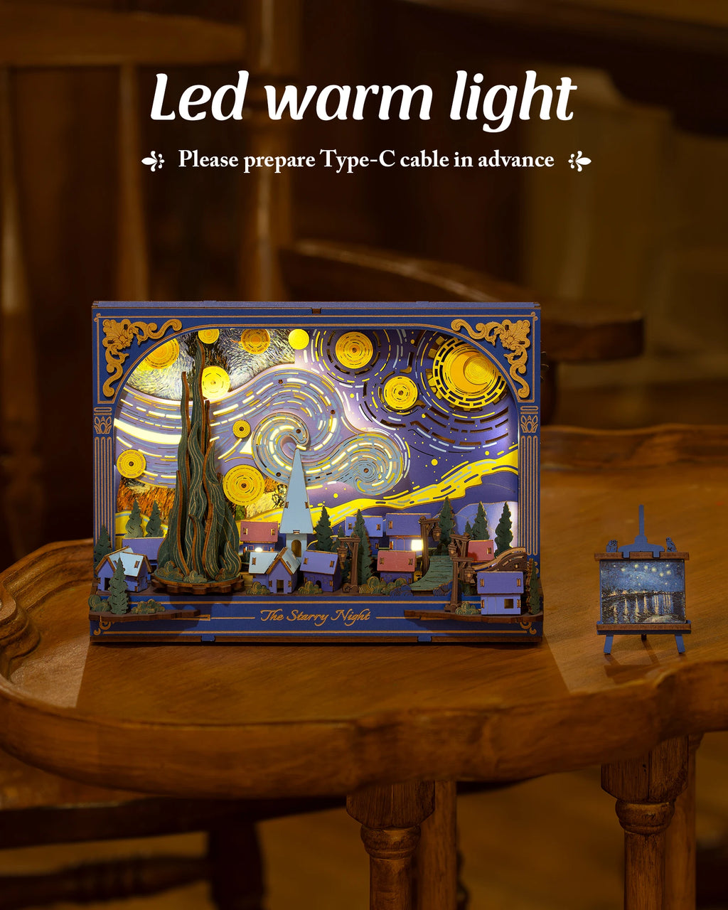 ROKR Starry Night 3D Wooden Puzzle Kit