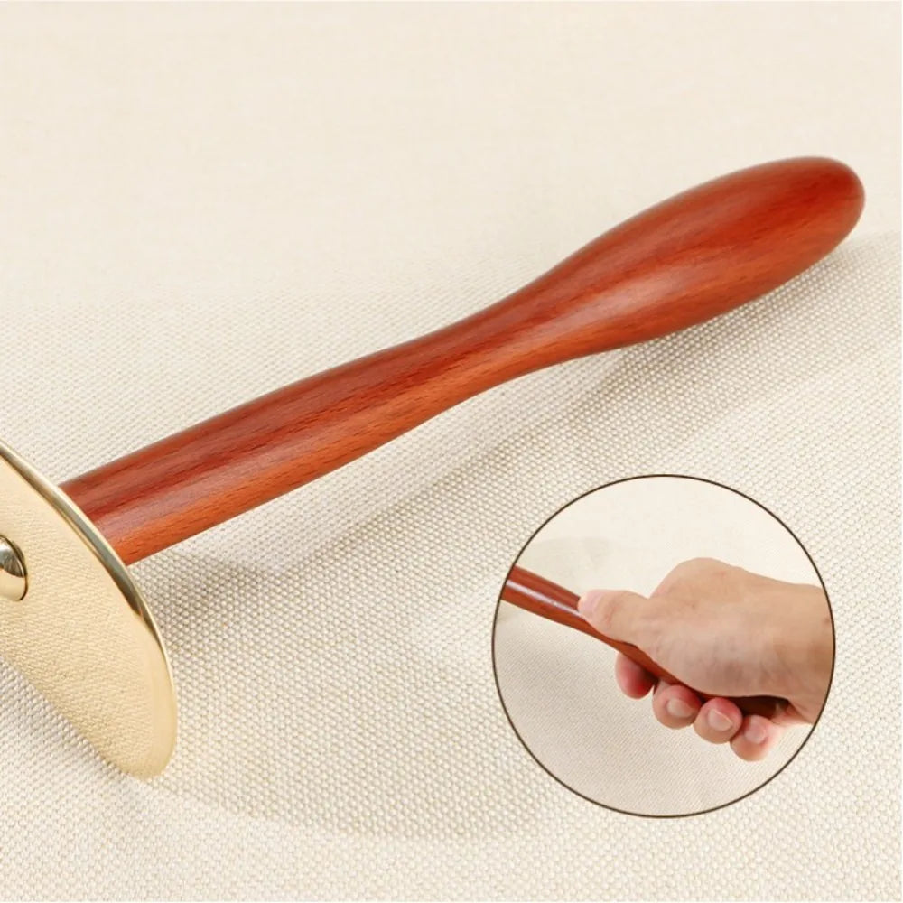 Wood & Brass Gua Sha Tool - Natural Face/Body Massage Tool for Skin Care & Relaxation