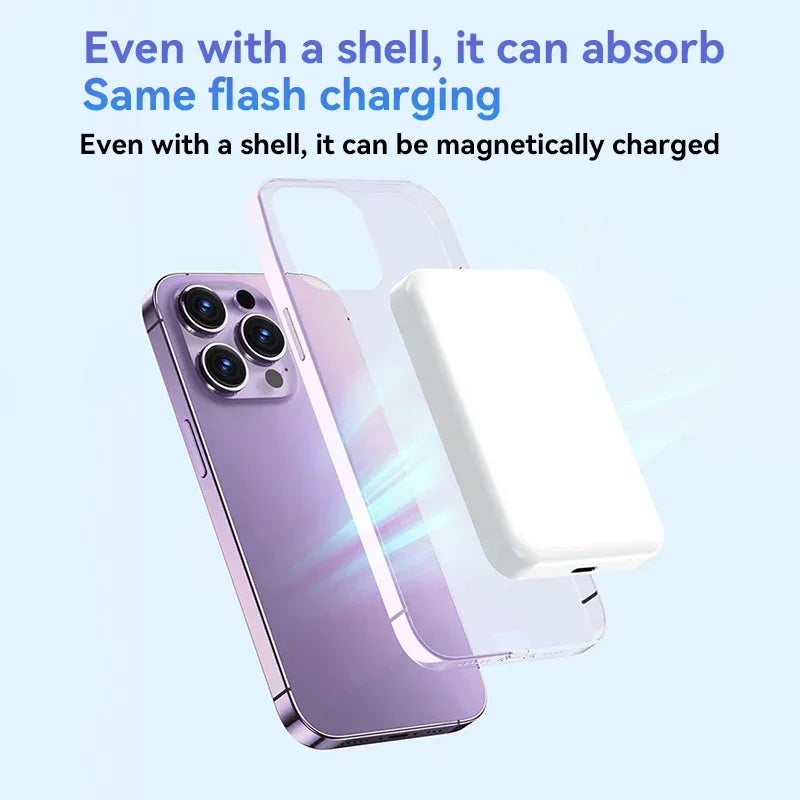 OnePlus 50000mAh Magnetic Power Bank, 22.5W PD Fast Charging Wireless Charger Portable Battery Pack with USB C Input Output