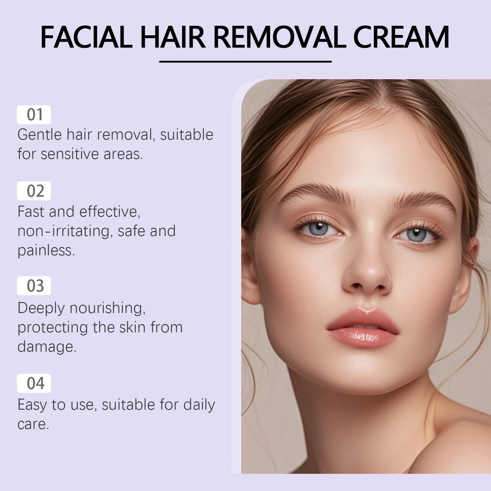 Painless Hair Removal Creams Fast Gentle Removal Skin Care Whitening Clear Lip Hair Underarm Depilation Cream Women Men Beauty