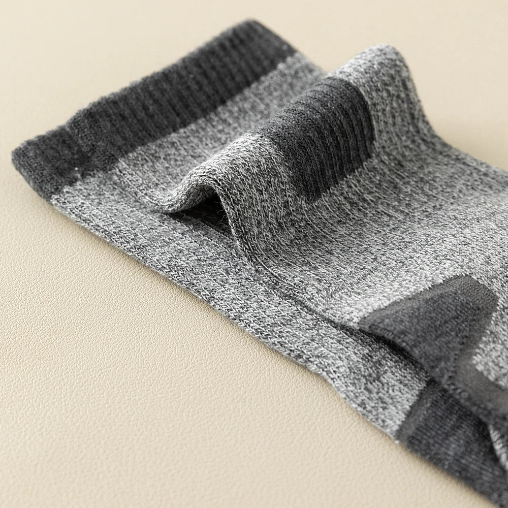 3 Pairs Fleece Toe Socks Men Autumn Winter Warm Five Finger Socks Man High Quality Cotton Sports Crew Socks Running