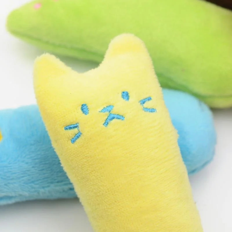 Catnip Cat Pillow Toy - Funny Pet Chew Claw Molar Toy for Kittens - Soft Cute Interactive Plaything