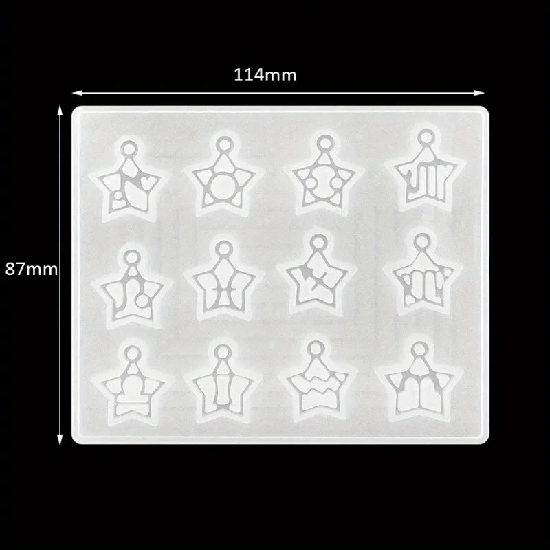 12 Zodiac Constellation Resin Molds Round Star Zodiac Sign Epoxy Silicone Casting Mould for DIY Jewelry Crafts Making Supplies