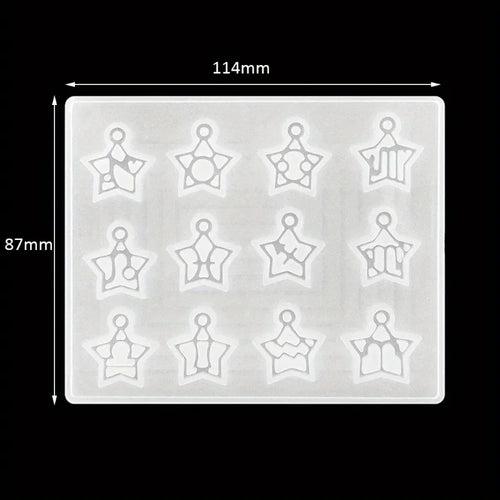 12 Zodiac Constellation Resin Molds Round Star Zodiac Sign Epoxy Silicone Casting Mould for DIY Jewelry Crafts Making Supplies