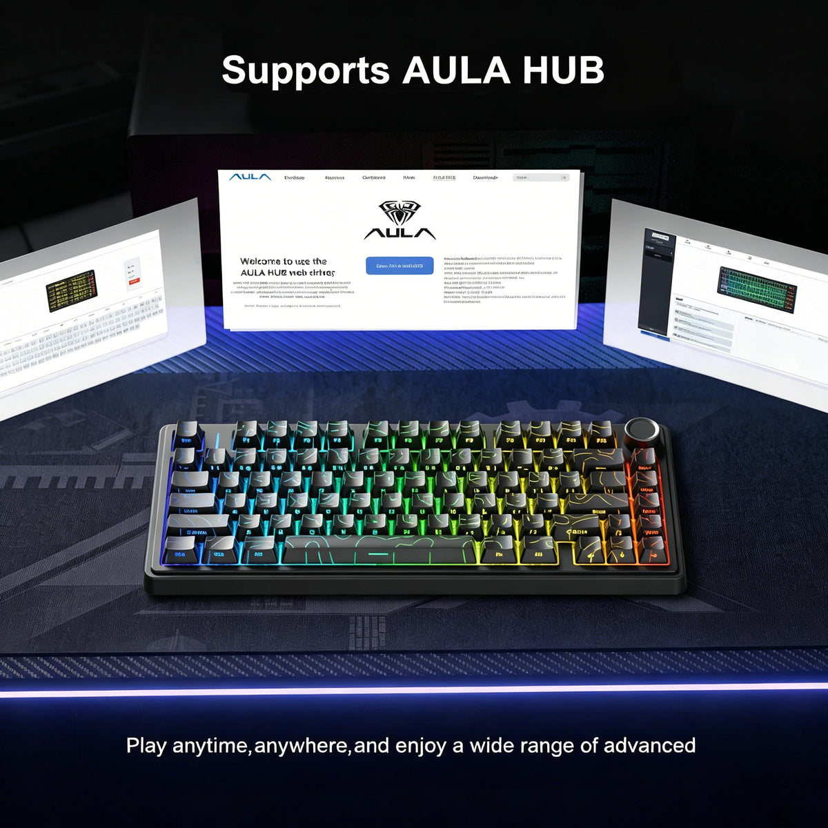 AULA F75 HE 75% Mechanical Keyboard Hall Effect Tri-Mode 2.4G