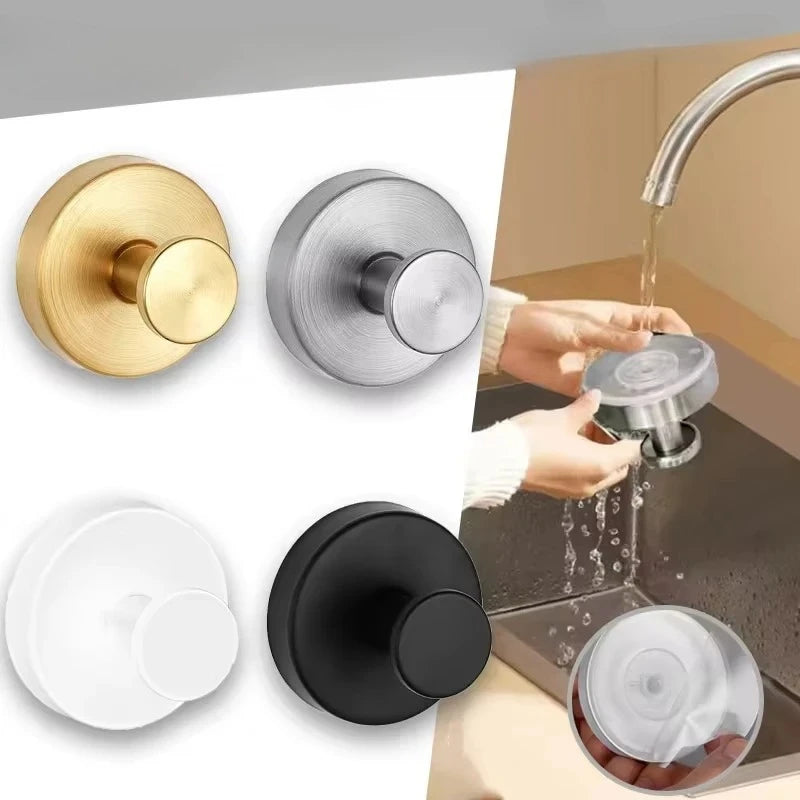 Reusable Stainless Steel Suction Cup Hook Waterproof Wall Mount