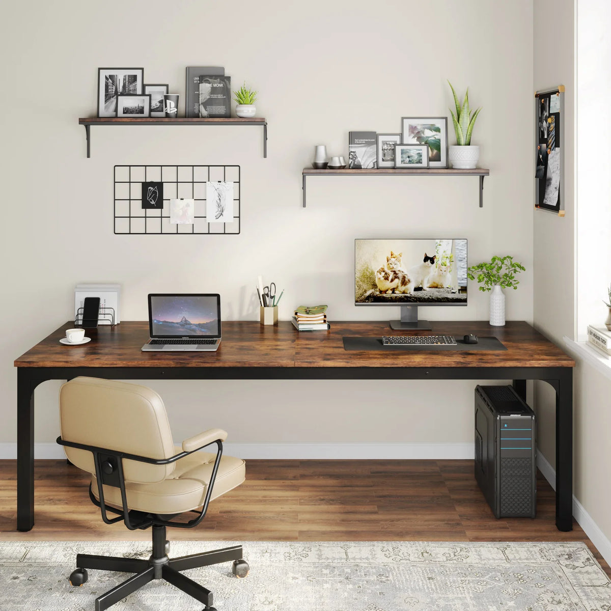 Tribesigns 78.7 Inches Extra Long Computer Desk 2 Person Desk