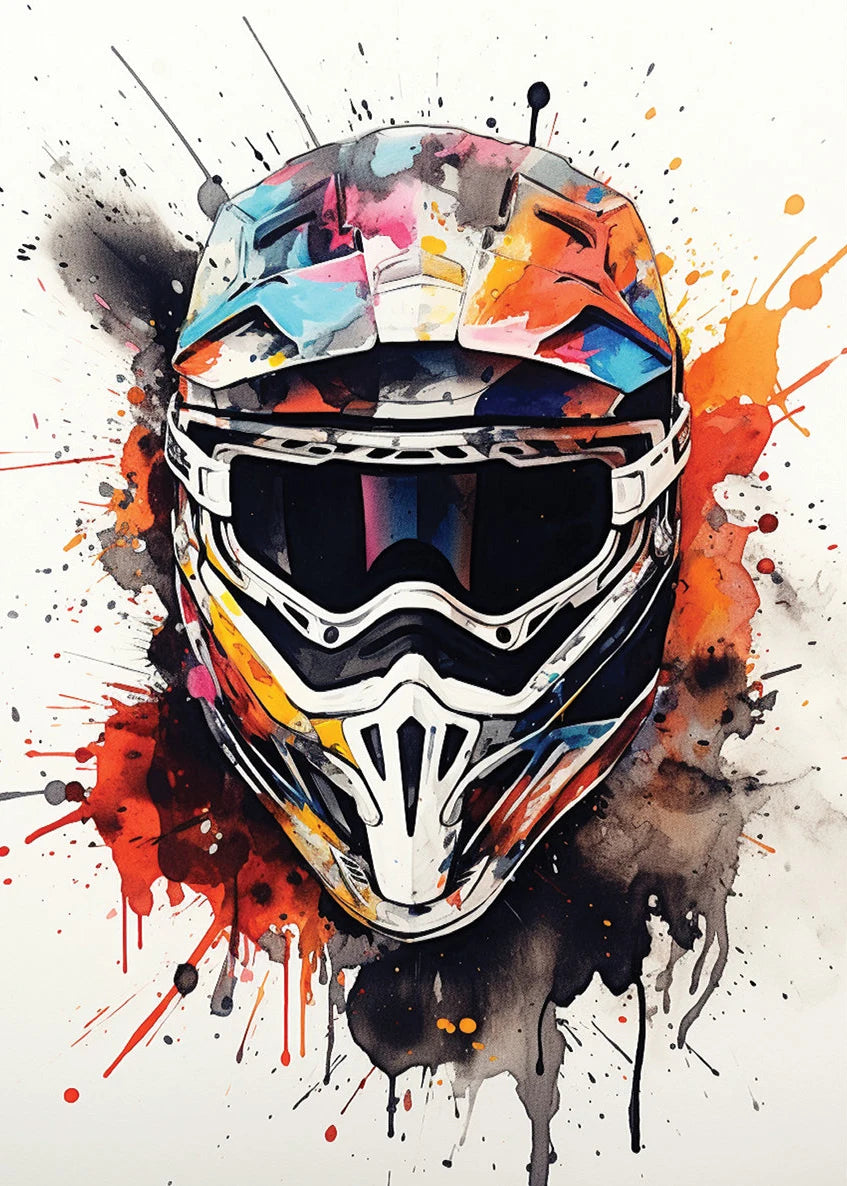 Watercolour Dirt Bike Motocross Canvas Painting Posters Prints  Motorcycle Motorbike Wall Picture for Room Home Decor Cuadros