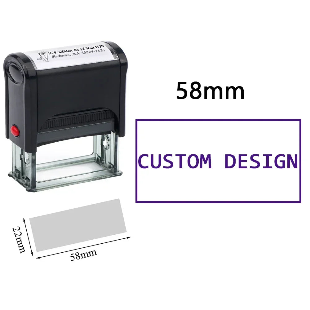 Custom Self-Inking Stamp Customized LOGO Self-Inking Business Address Wax Seal Name Letter Handicrafts Personalize Rubber Stamps