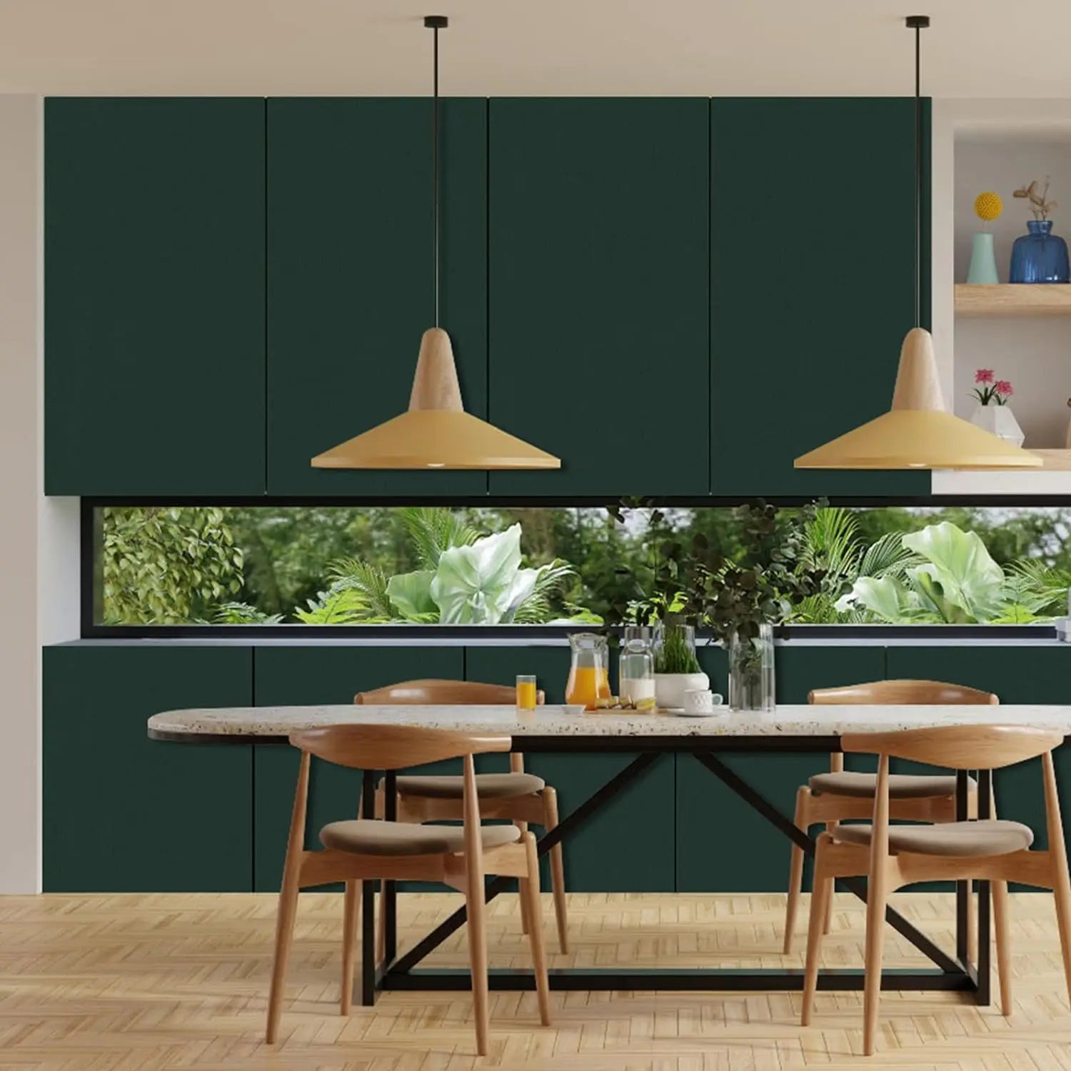 Matte PVC Waterproof DIY Self Adhesive Vinyl Wallpaper Kitchen Cabinet Desktop Contact Paper Wall Sticker Home Decor Wall in Rol