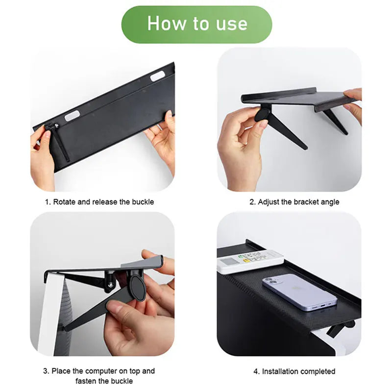 1PC Hot Selling Computer and TV Screen Storage Rack Wireless Router Set-top Box Rack No Perforated Storage Bracket Divine Tool