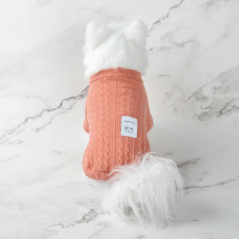 New Pet Sweater Winter Cat Dog Clothes Knitted Warm Cozy Jumper for Small Puppy Kitten Teddy Costume Outfit