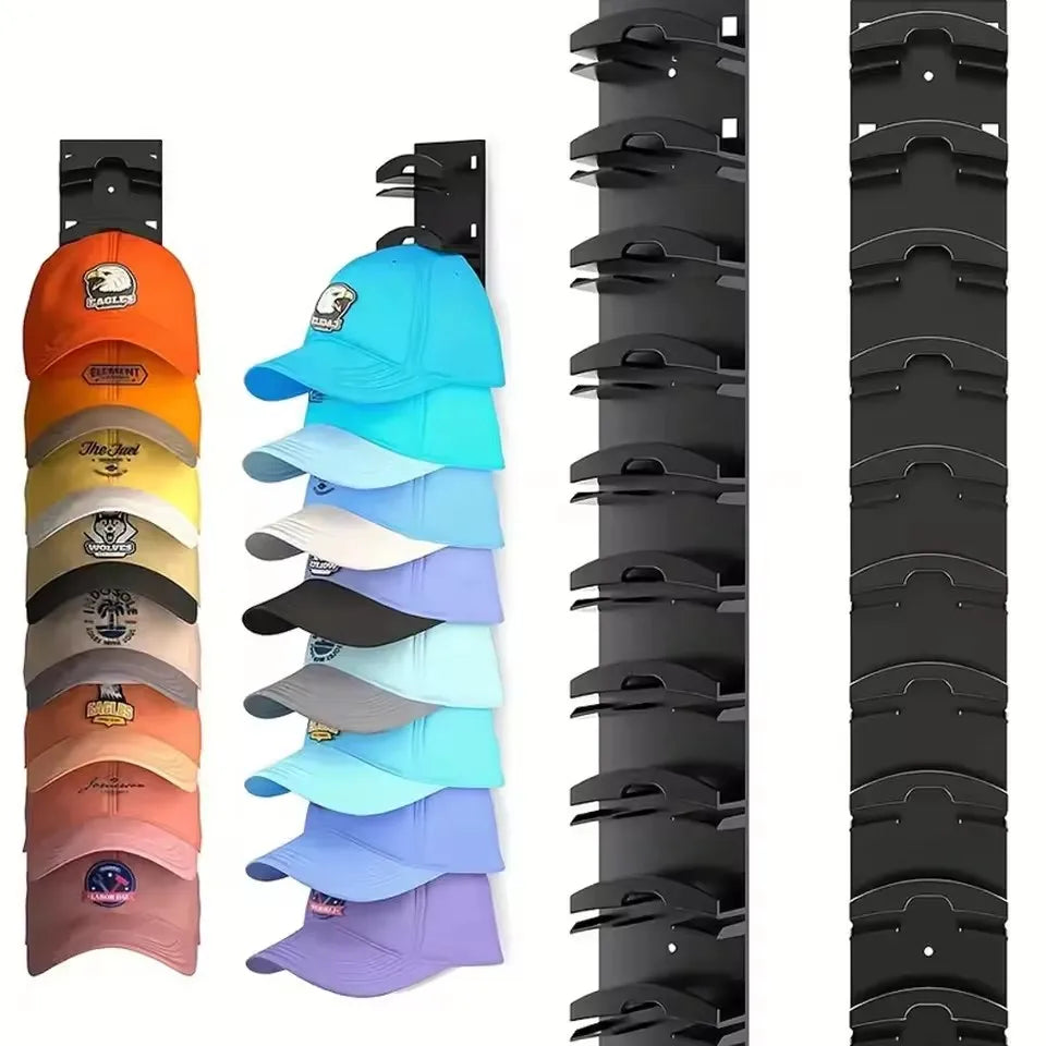 Hat Rack for Wall Stick-on Baseball Cap Storage Holder Display Hanger Hat Storage Organization Wall Mount for Bedroom Closet