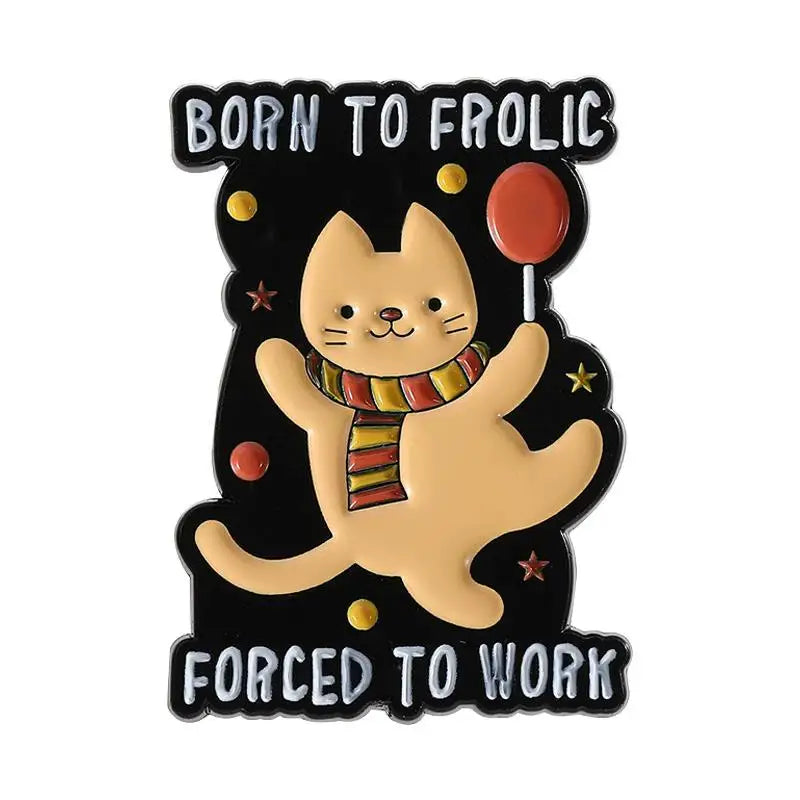 Creative Opossum Raccoon Cat Duck Pet Dog Enamel Pins Creative It's Fine I'm Fine Brooch Cute Penguin Turtle Sheep Pins Jewelry
