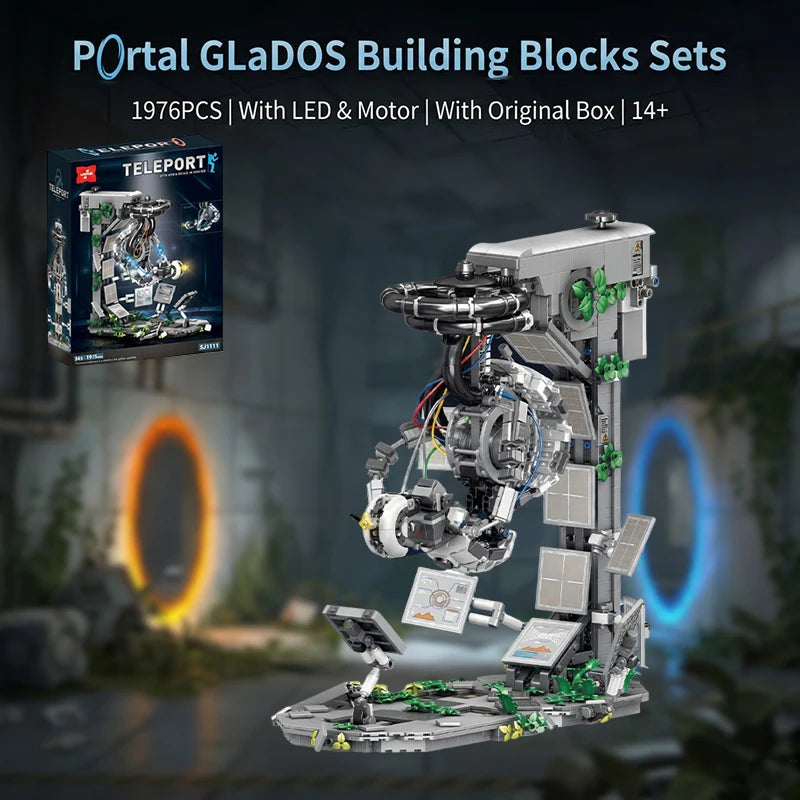 GLaDOS Portal 2 with LED Motor Building Blocks Decrypt