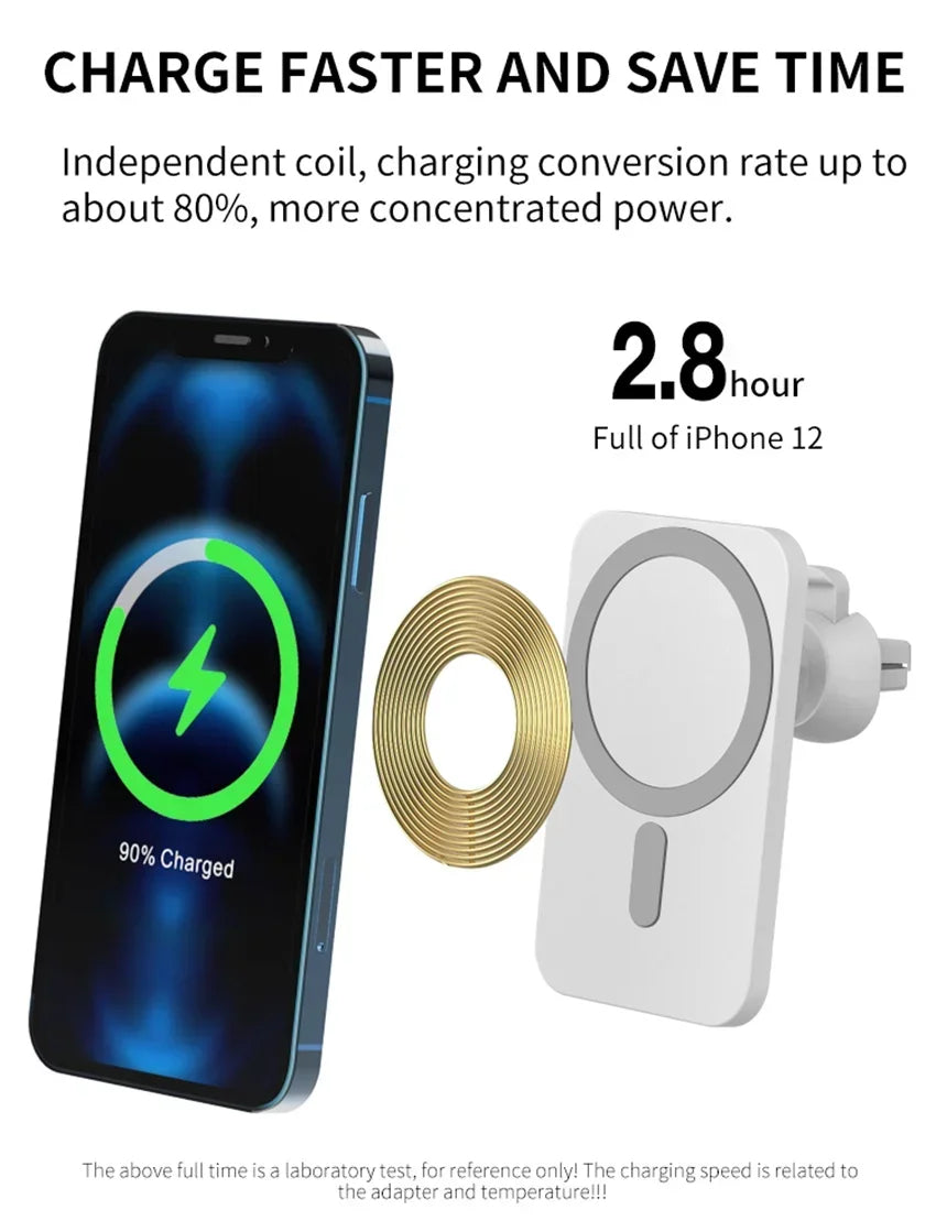 30W Magnetic Car Wireless Charger For iPhone 16 15 14 13 12 Pro Max Mini Car Phone Holder Stand Mount Fast Charging Station