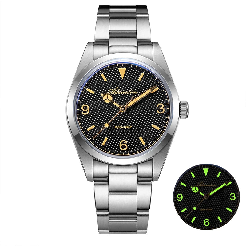 ADDIESDIVE New Men's Analog Watch 100 Meters Bubble Mirror