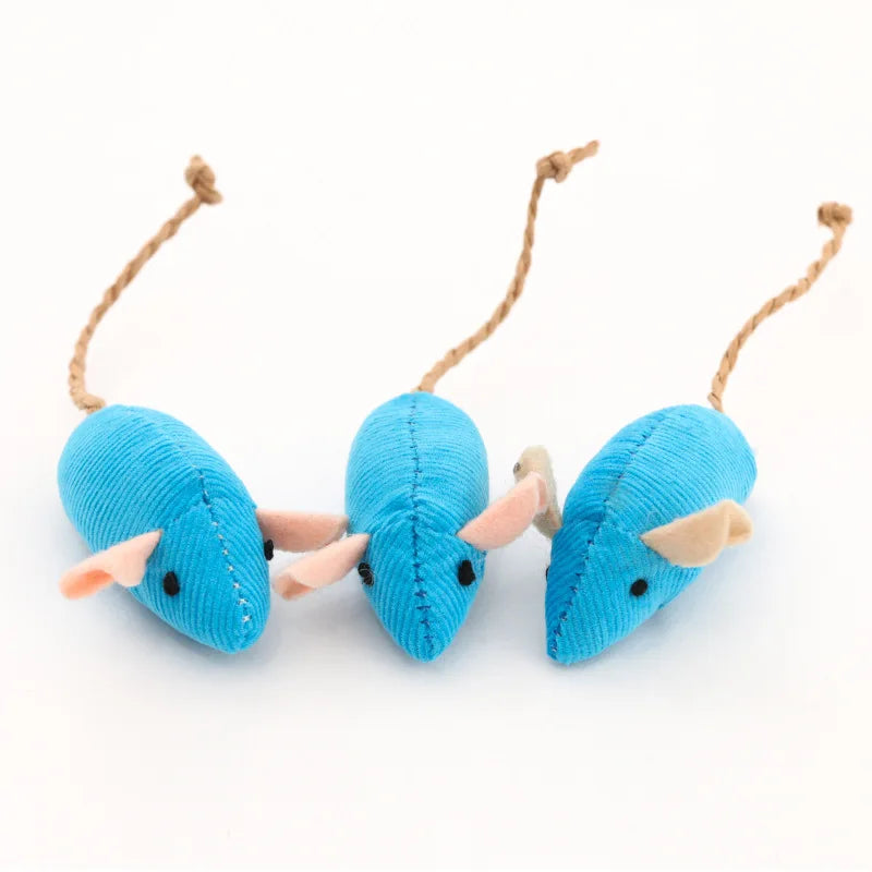3-200 Pcs Rattle Cat Mouse Toys Also Prefilled Catnip