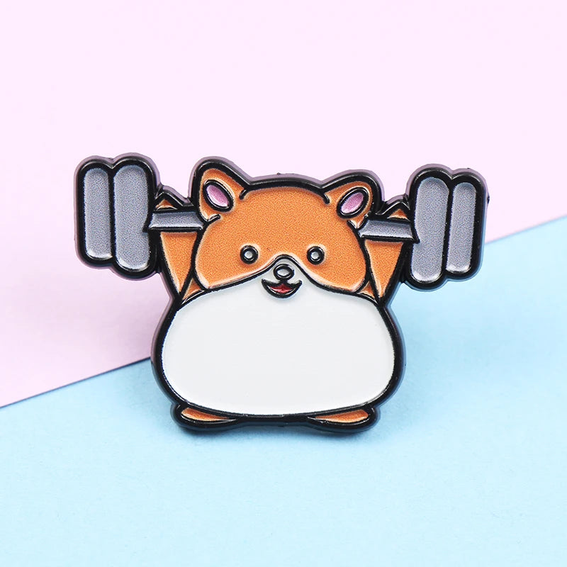 Cute Animal Series Enamel Brooch Alloy Pin Cartoon Kawaii Capybara Cat Dog Duck Pet Backpack Lapel Badge Jewelry Gift for Kids