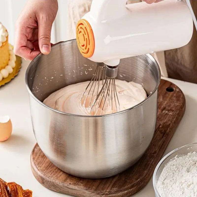 1Pc Multi-Purpose Stainless Steel Bowl - Deep Mixing Basin for Baking Cake Egg Beater Salad, Fruit Storage Kitchen Cooking Tool