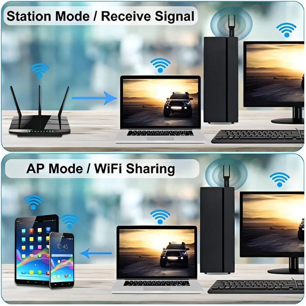 1300Mbps USB 3 0 WiFi Adapter Dual Band 5GHz 2 4GHz High Gain