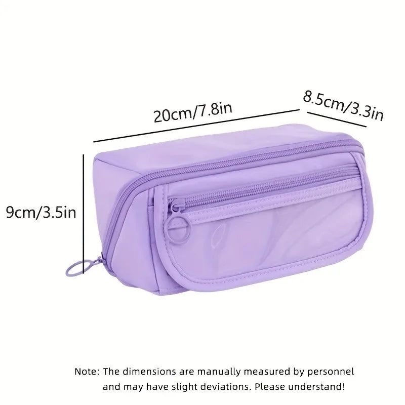 Large Capacity Pencil Case Organizer - Multi-Compartment Desktop Storage