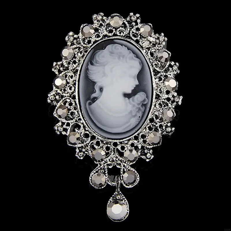Vintage Cameo Elegant Queen Head Portrait Brooch For Women Antique Wedding Bridal Bouquet Clothing Jewelry