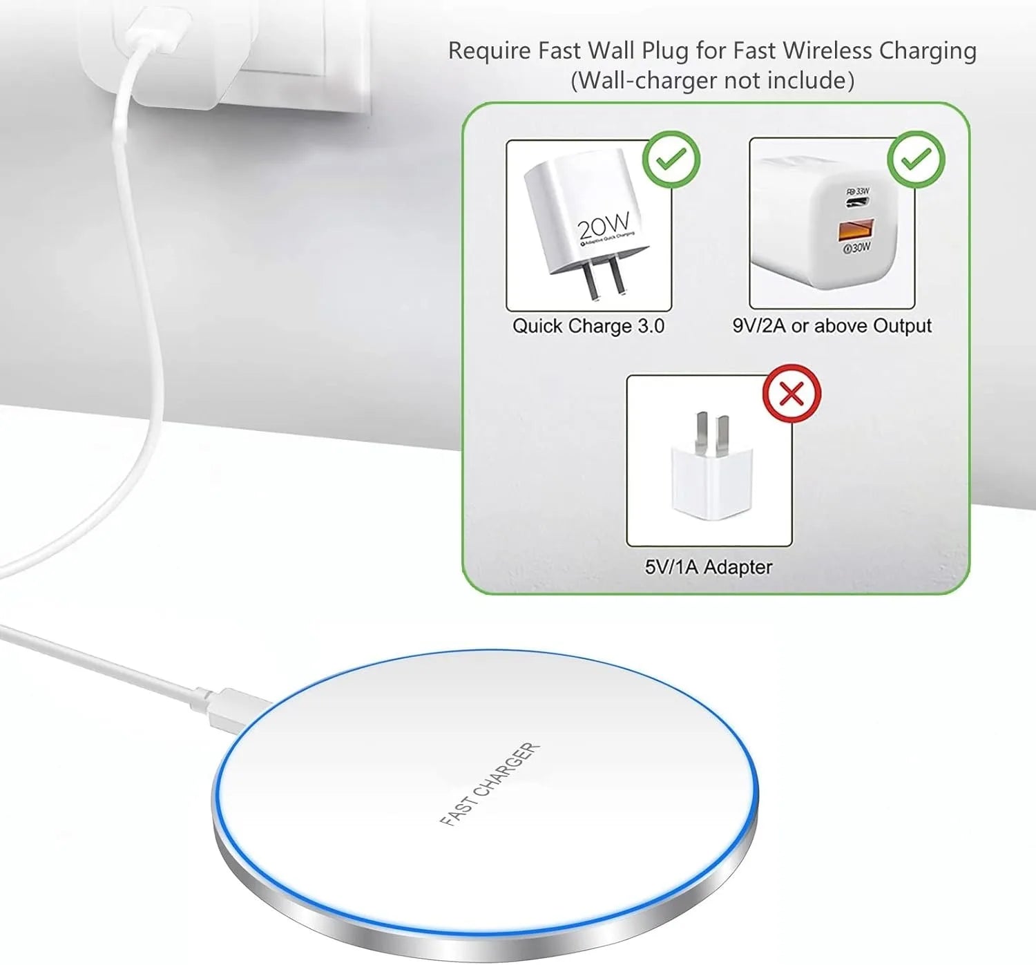 30W Wireless Charger Stand Pad Mobile Phone Fast Charging Station for iPhone17 16 15 14 13 Pro XR 8 XS Max Samsung Note Xiaomi