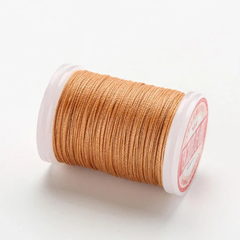 hilo elástico costura Waxed Thread Accessories Leather Craft Sewing Thread Round Waxed Thread Polyester Cord Wax Coated Strings