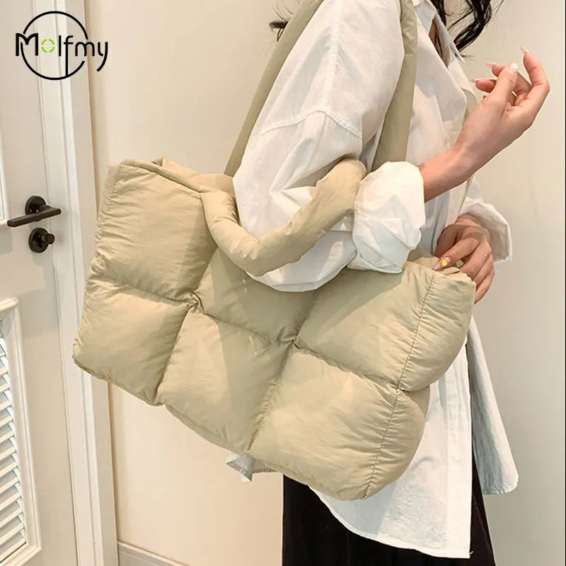 Women Tote Handbags Quilted Plaid Bag Retro Trendy Checkered