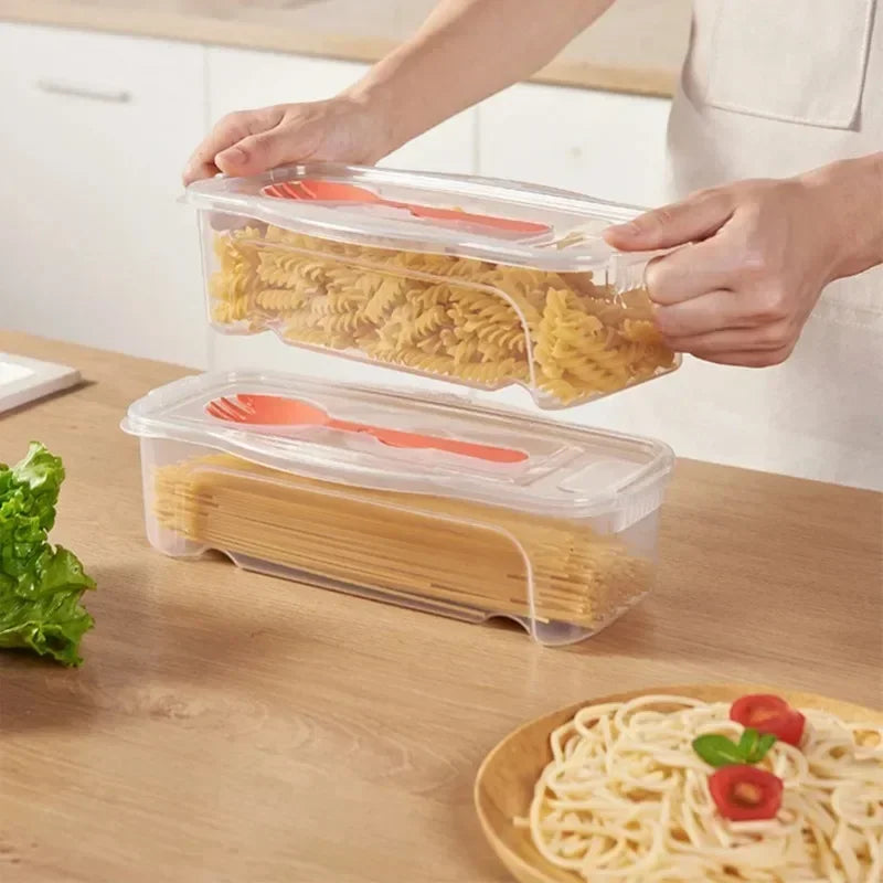Microwave Pasta Cooking Box with Strainer Heat Resistant Pasta