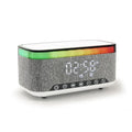 New Smart 6-in-1 Bluetooth Speaker 60W Wireless Charger Bedhead Night Light Alarm Clock LED Clock with FM Radio Music Cente