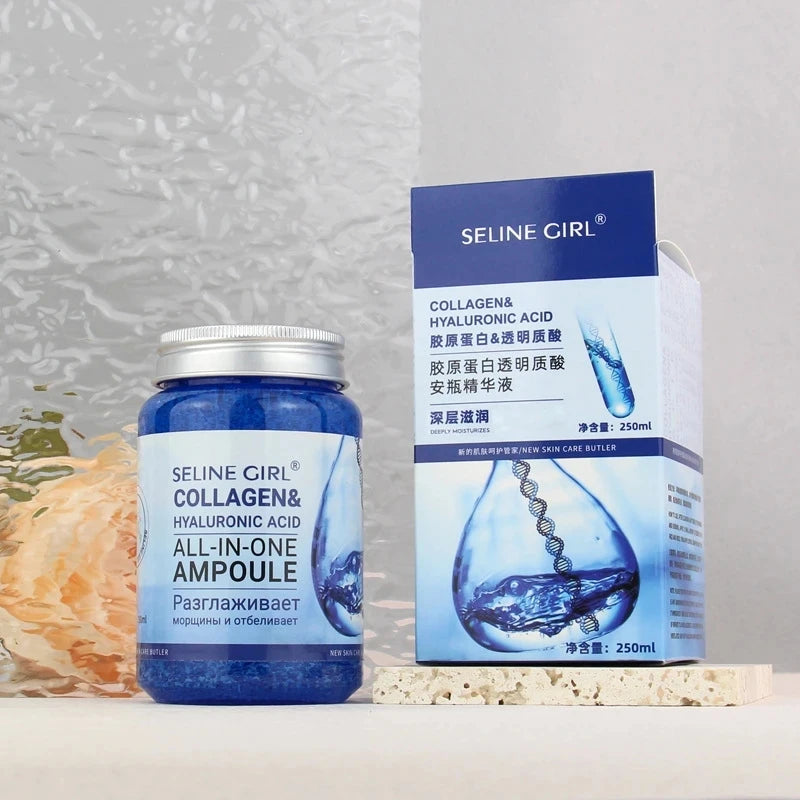 250ml Serum for Face with Hyaluronic Acid and Collagen Seline Girl Farmstay Korean Cosmetics Face Anti-wrinkle Skin Care Health